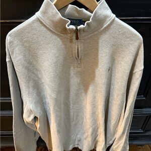 Ralph Lauren Men's Zip-Up Sweater in Light Tan